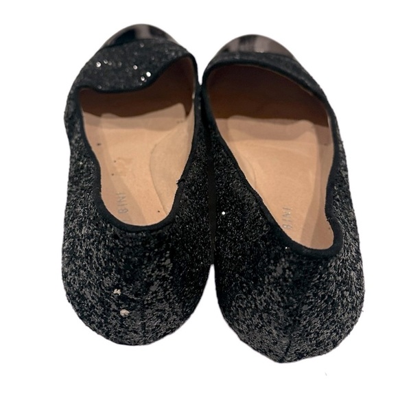 Black Gianni Bini Sparkle Glitter Round Toe Ballet Flat Loafers Size 7 - Picture 3 of 5